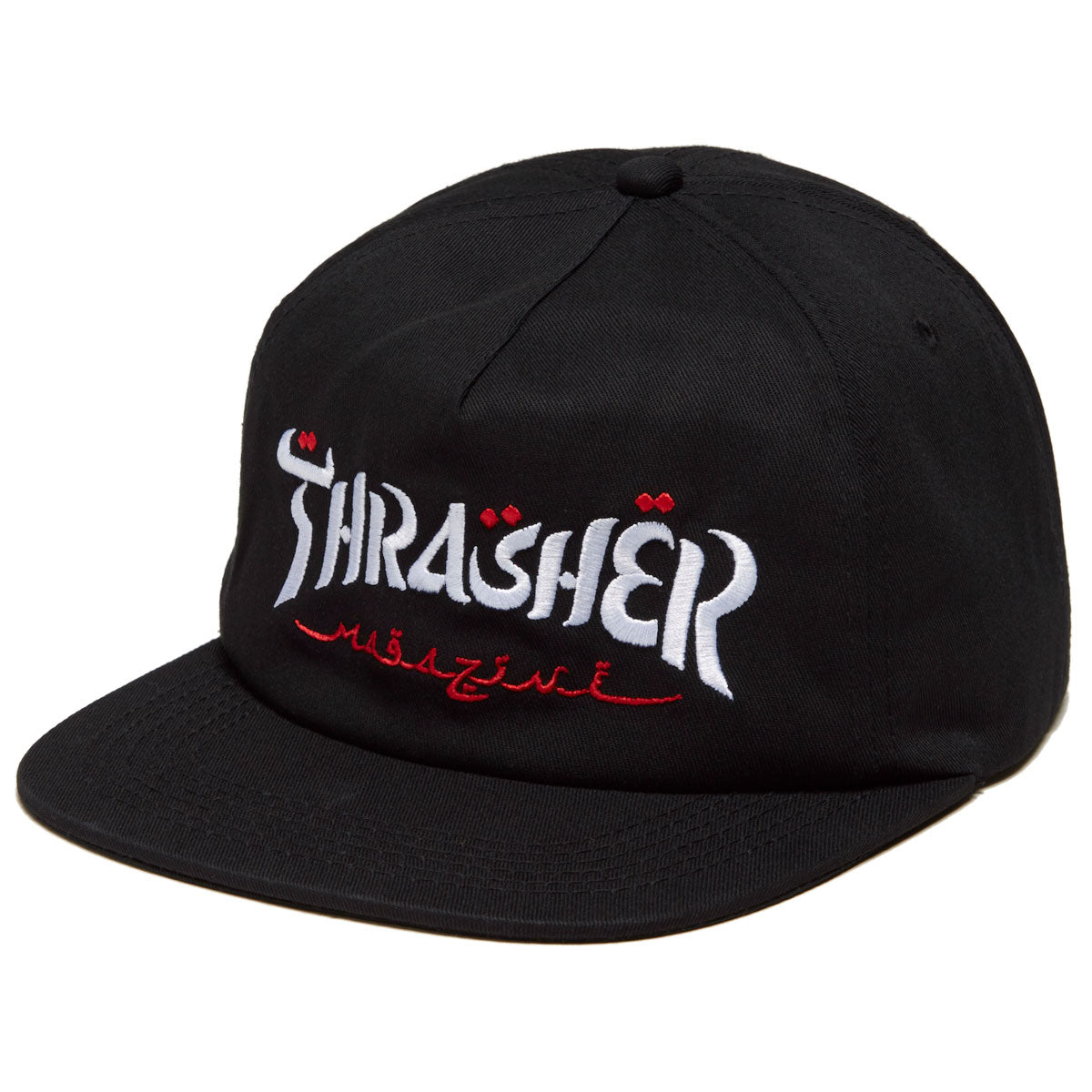 Thrasher Calligraphy Snapback Hat - Black image 1