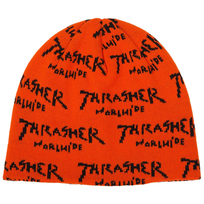Thrasher Worldwide Skully Beanie - Orange