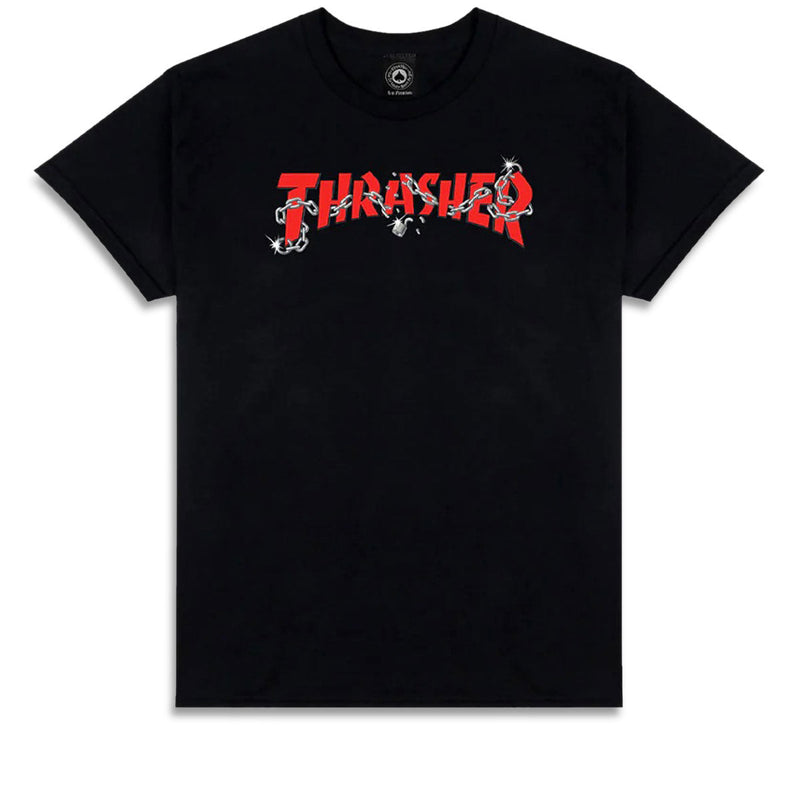 Thrasher Chains By Daniel Shepard T-Shirt - Black