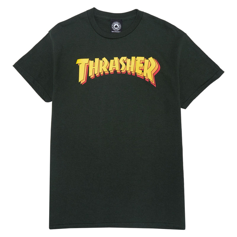 Thrasher Stacked T-Shirt - Forest Green