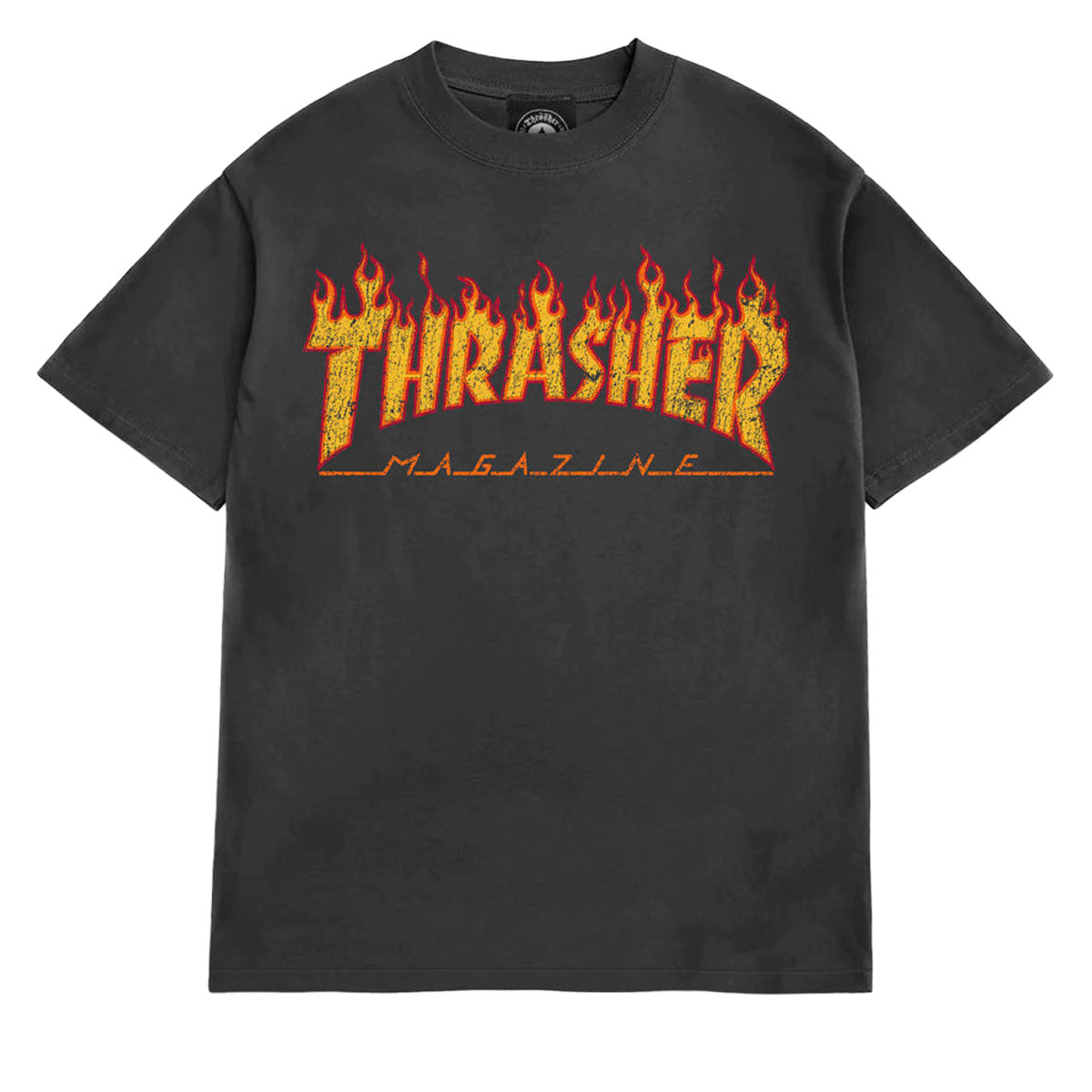 Thrasher Flame Vintage T-Shirt - Black image 1