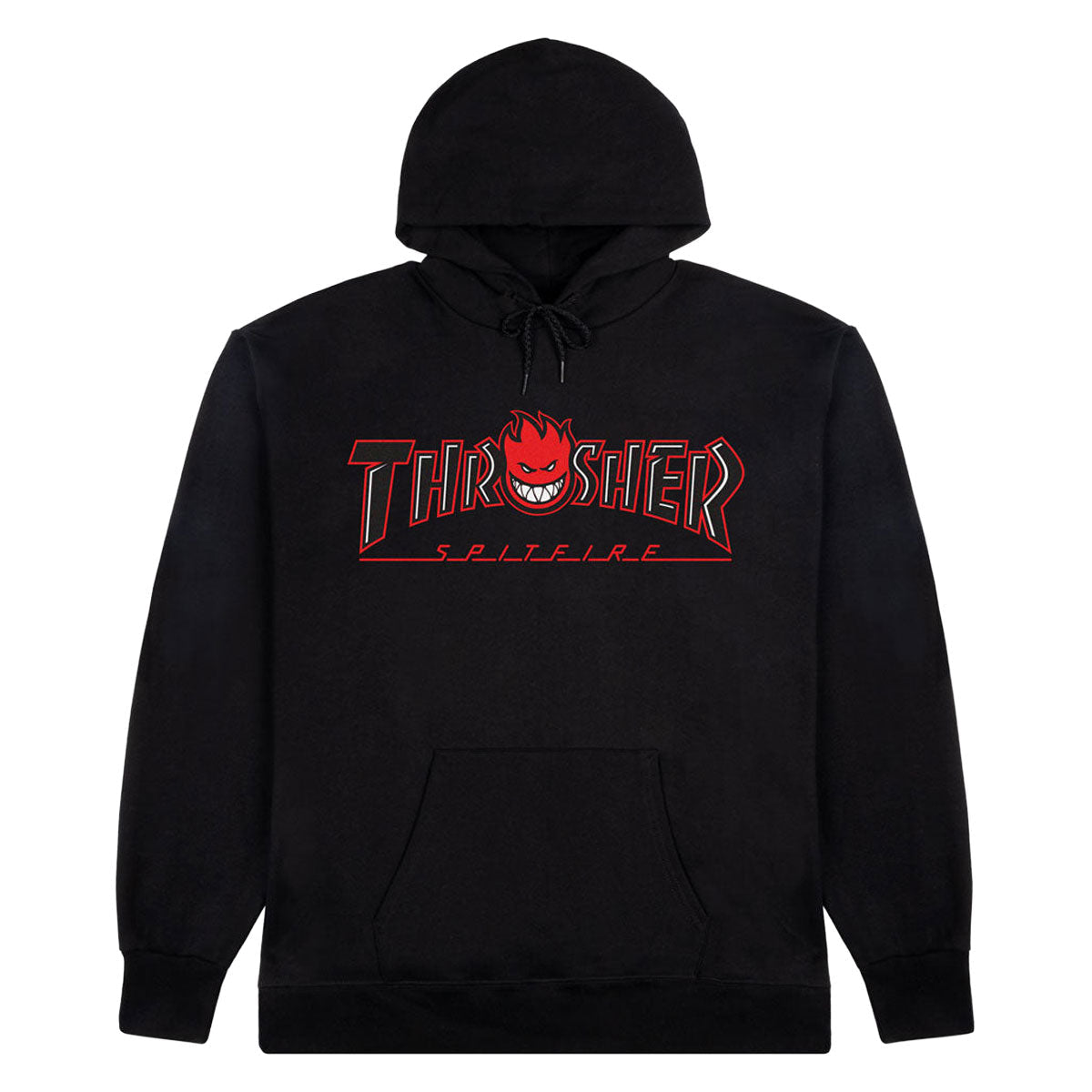 Thrasher x Spitfire Big Head Outline Hoodie - Black image 1