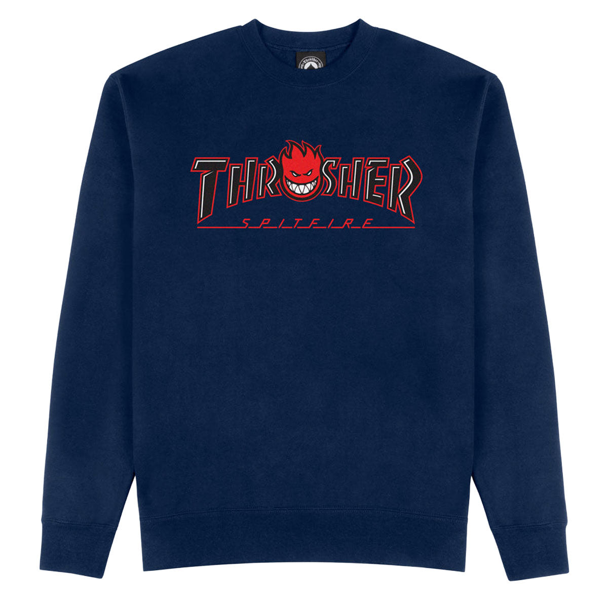Thrasher x Spitfire Big Head Outline Sweatshirt - Navy image 1