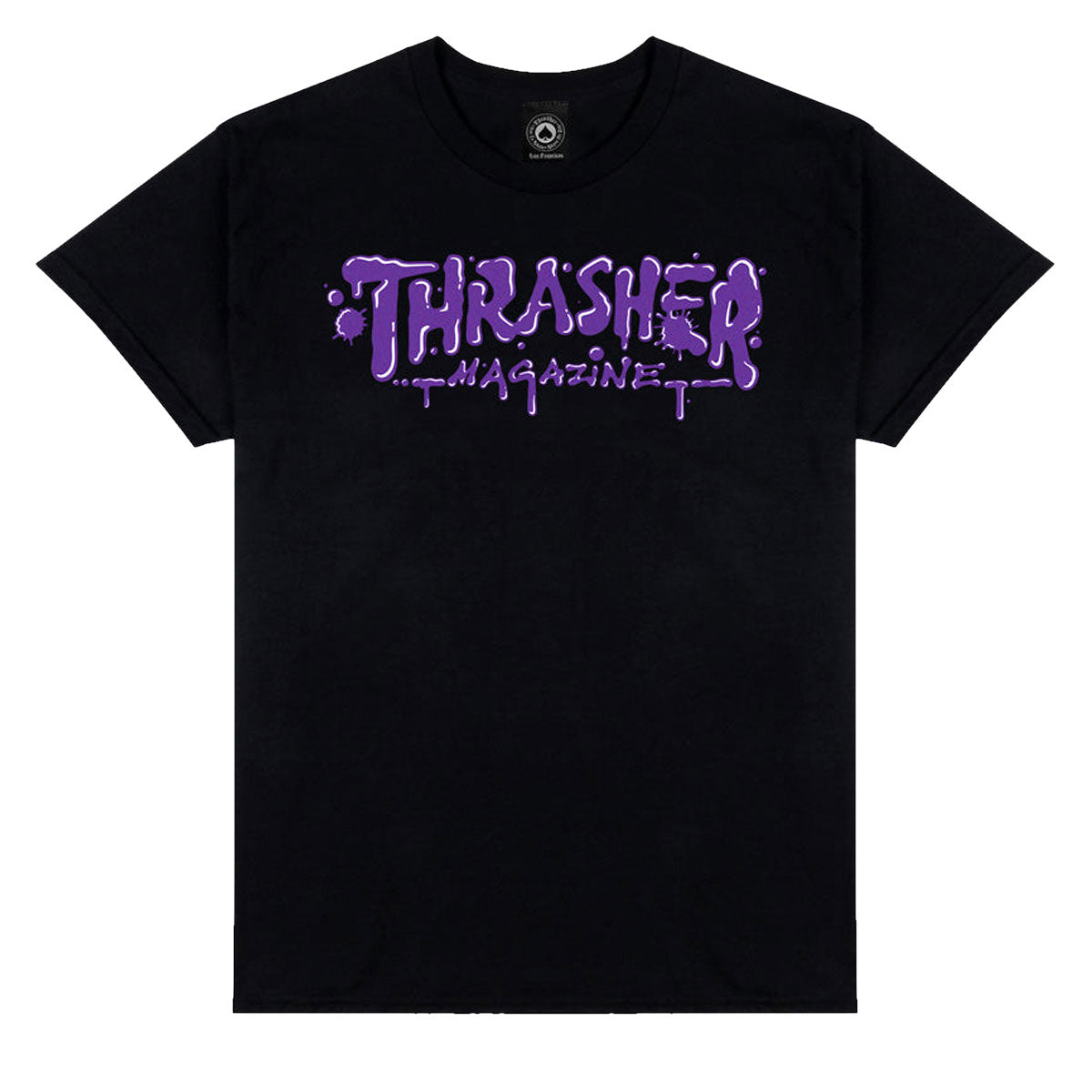 Thrasher Wet Paint T-Shirt - Black image 1