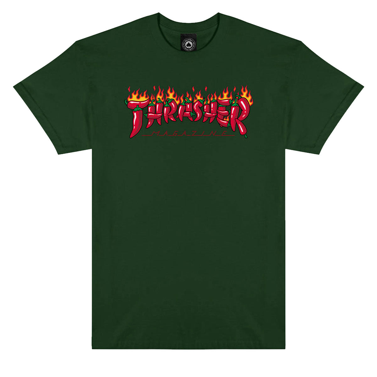 Thrasher Fuego T-Shirt - Forest Green image 1