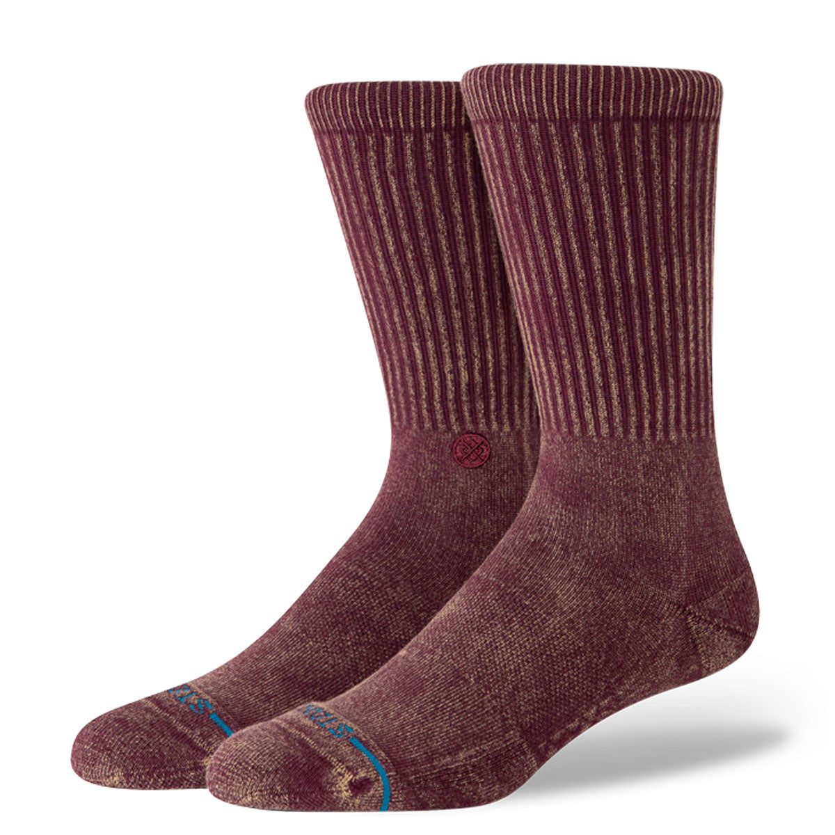 Stance Icon Dyed Crew Socks - Fig image 1
