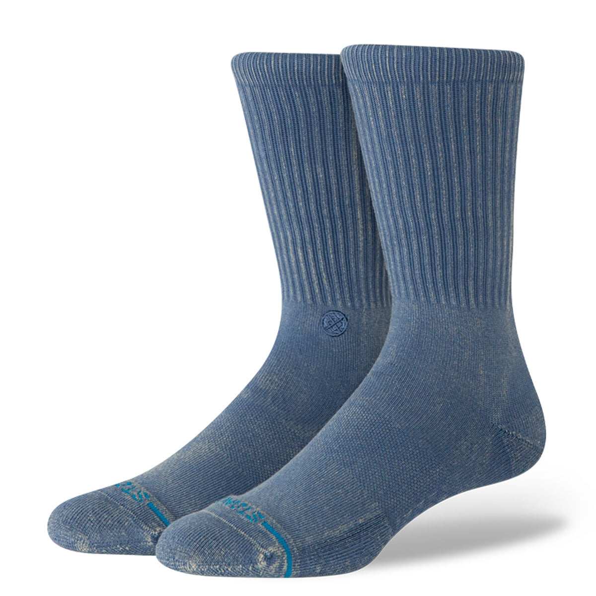 Stance Icon Dyed Crew Socks - Sea Blue image 1