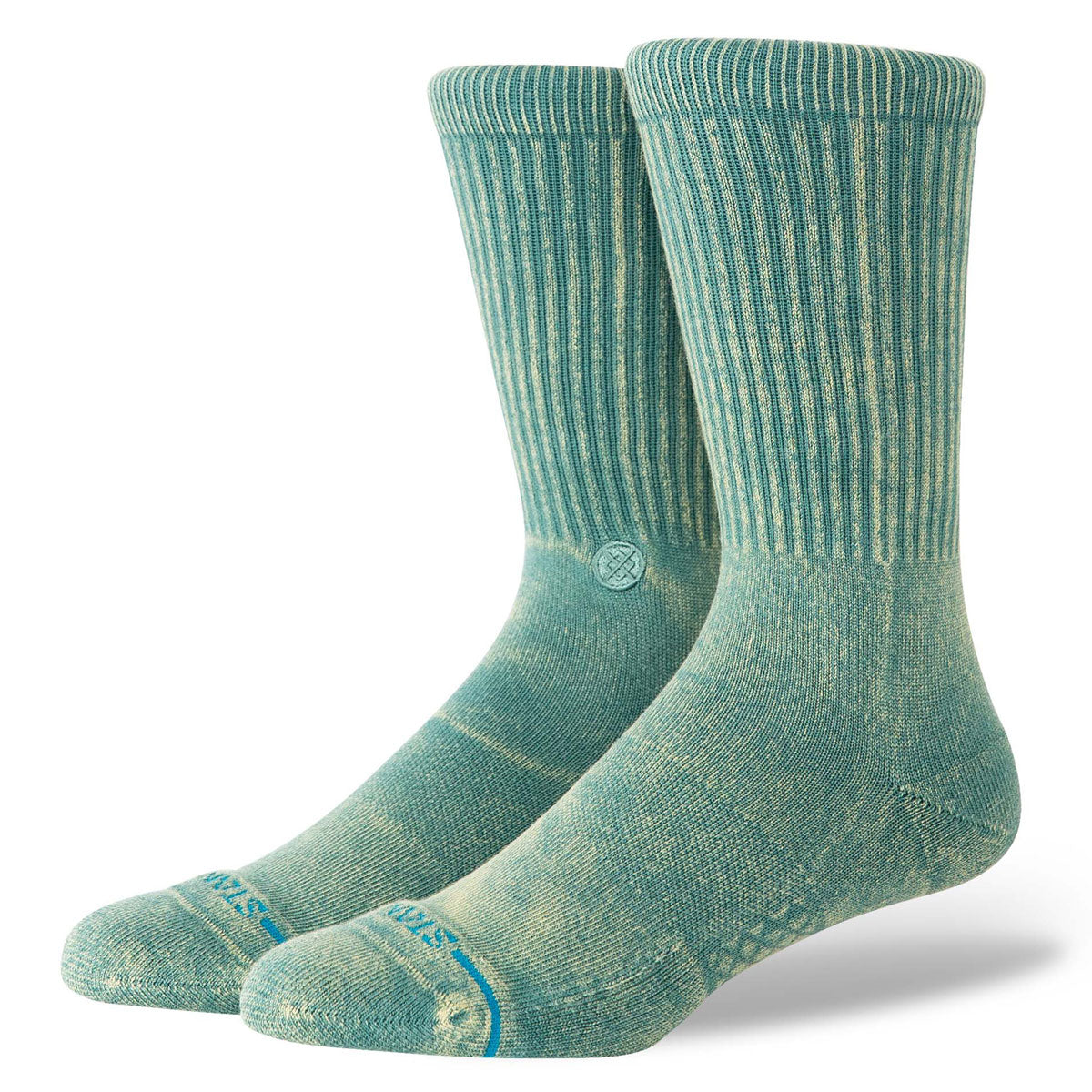 Stance Icon Dyed Crew Socks - Teal image 1