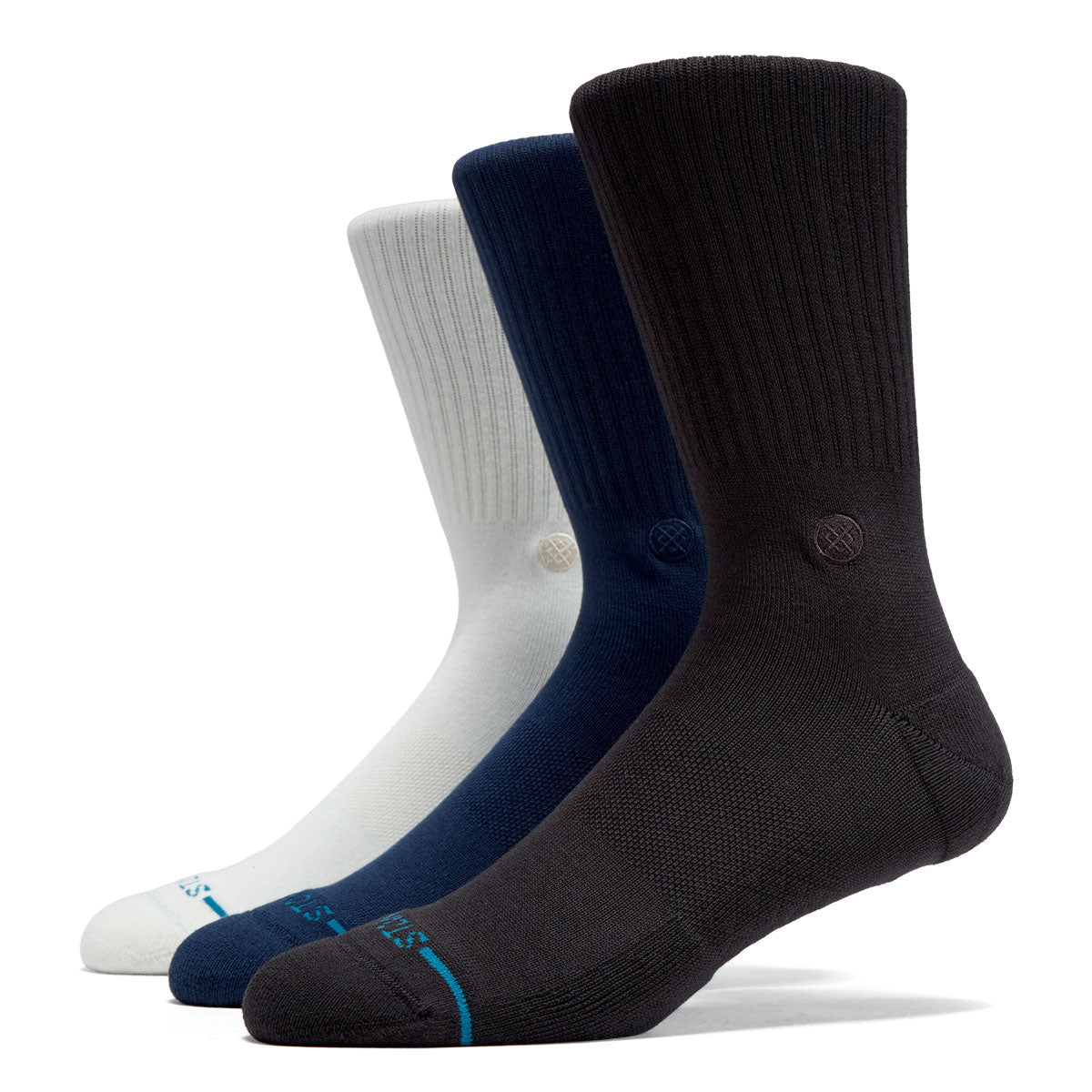 Stance Icon 3 Pack Of Socks - Charcoal image 1