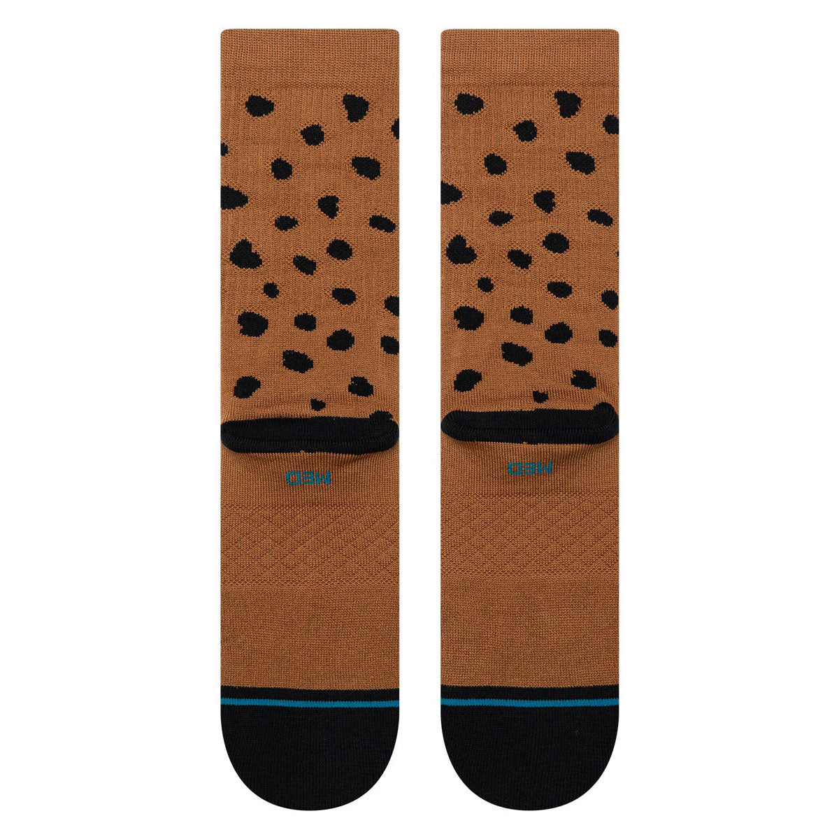 Stance Womens Leopard Crew Socks - Brown image 3