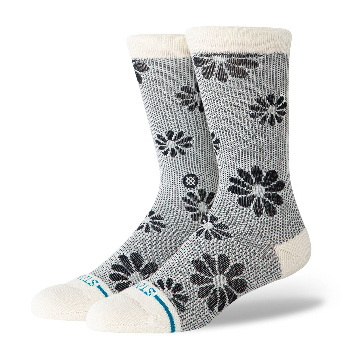 Stance Floral Stitch Crew Socks - Ivory image 1