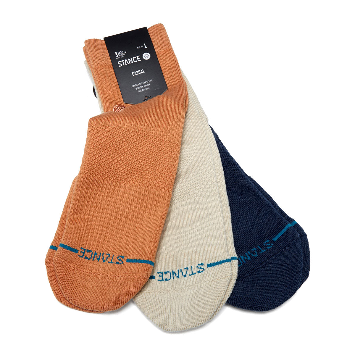 Stance Icon Quarter 3 Pack Socks - Mango image 2