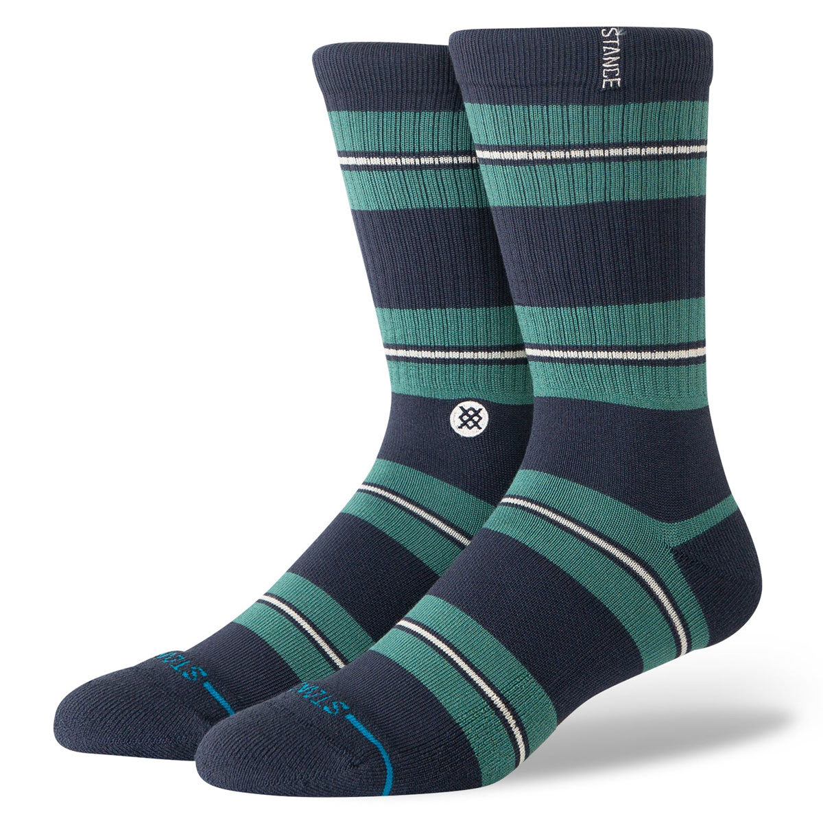 Stance Caesar Stripe Crew Socks - Green image 1