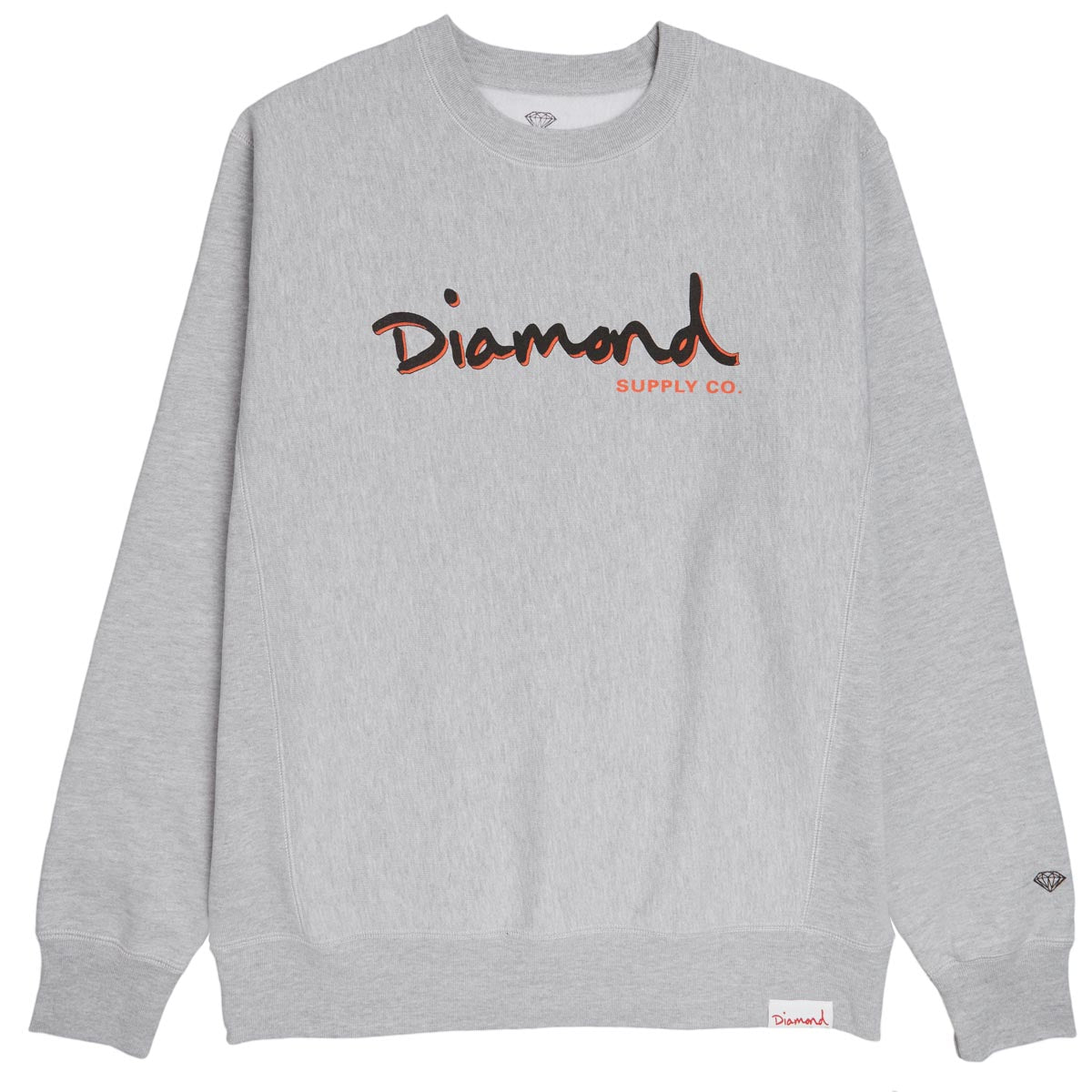Diamond Supply Co. Outline Crewneck Sweatshirt - Heather Grey image 1
