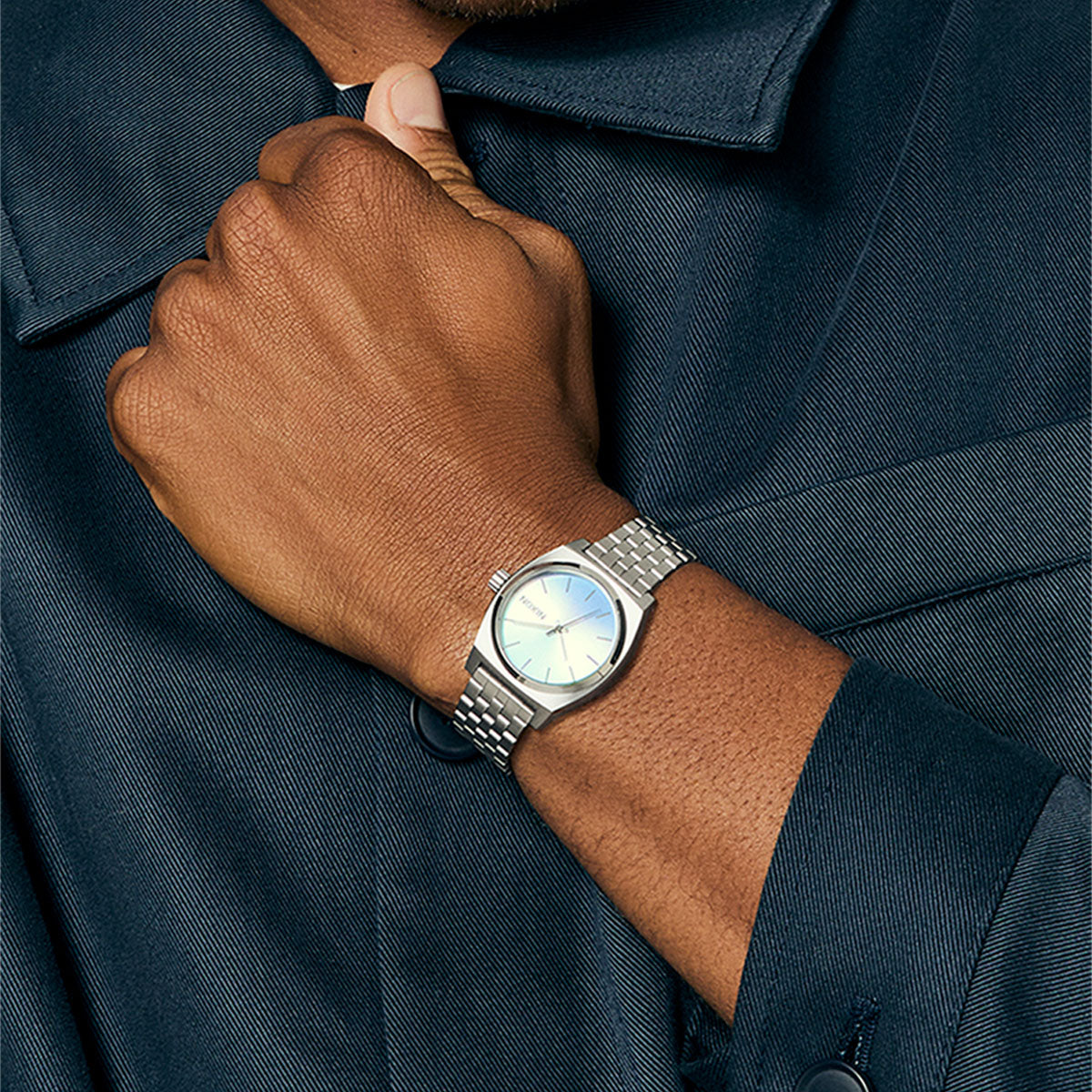 Nixon Time Teller Solar Watch - Silver/Snow image 4