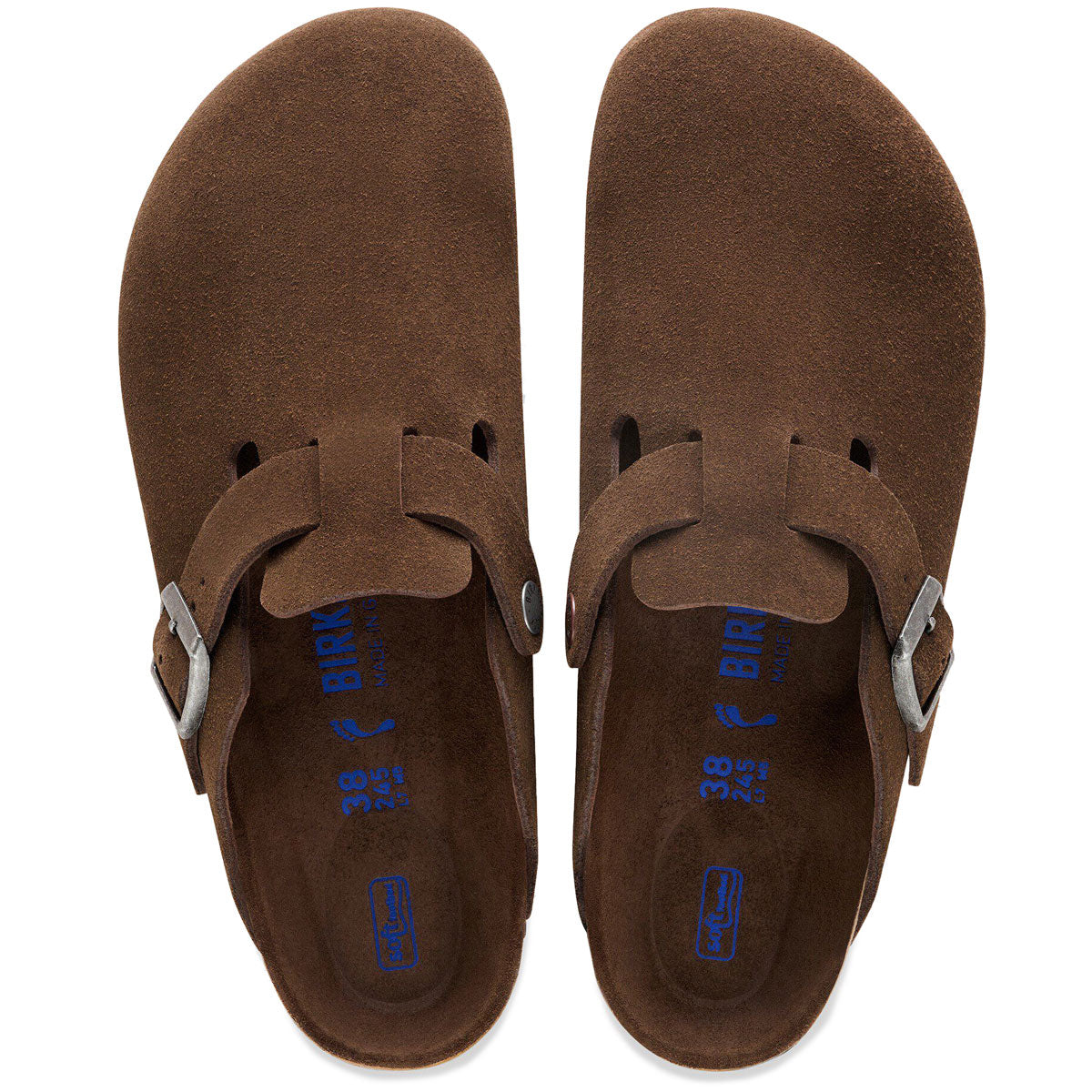 Birkenstock Womens Boston Soft Footbed Sandals - Carafe Suede image 3