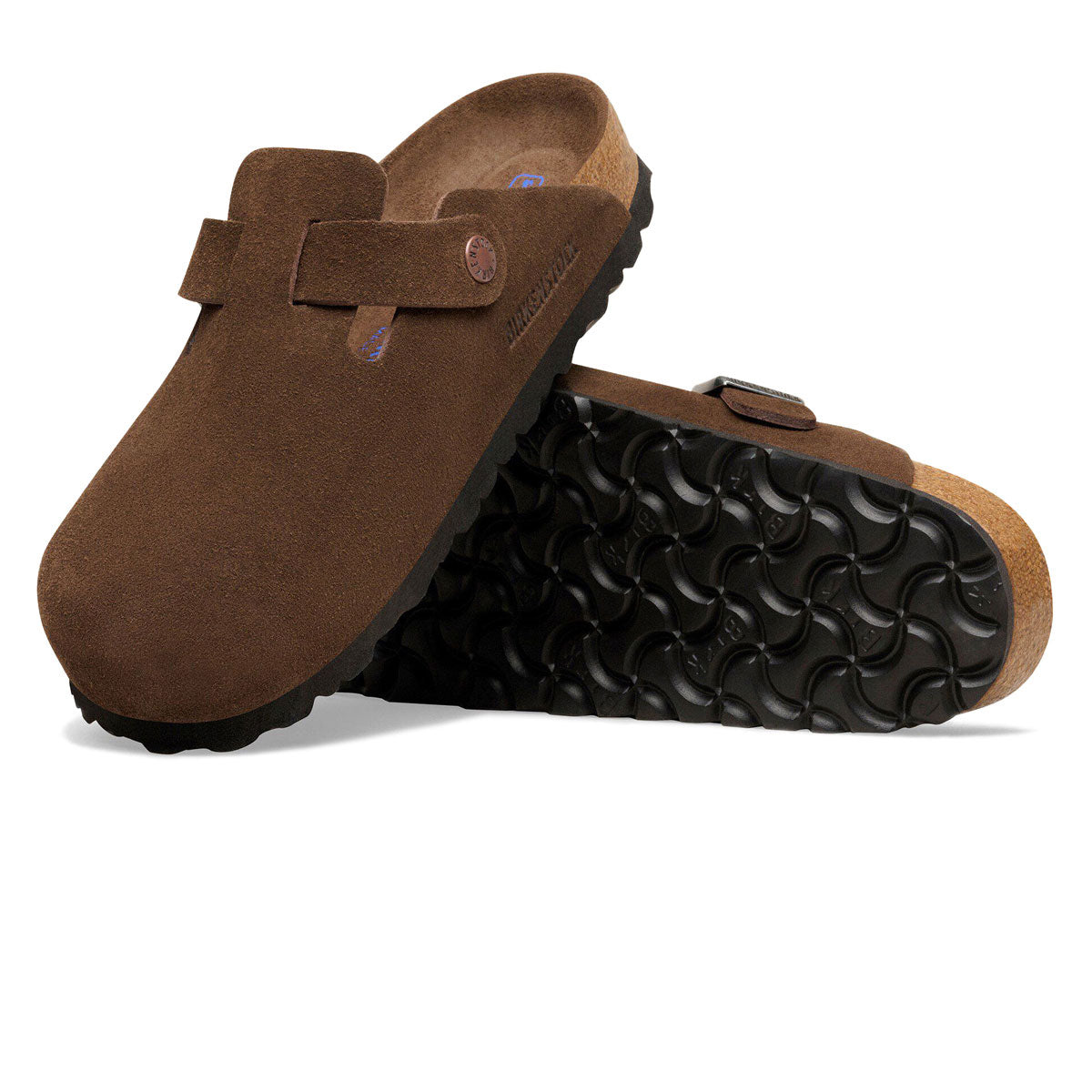 Birkenstock Womens Boston Soft Footbed Sandals - Carafe Suede image 4