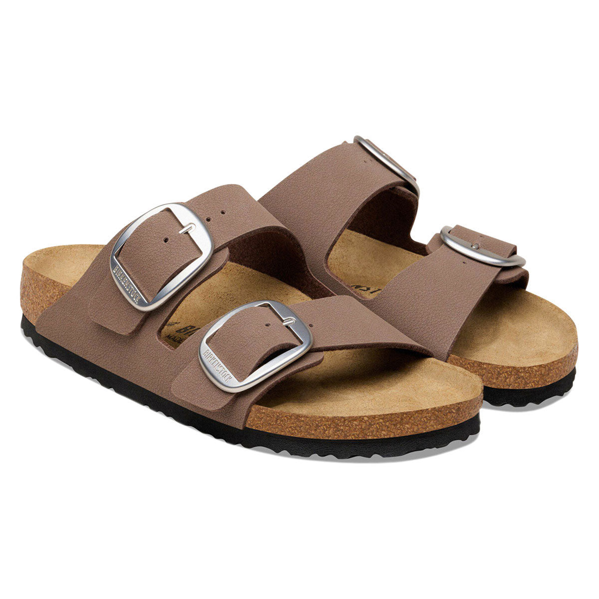 Birkenstock Womens Arizona Big Buckle Sandals Shoes - Mocha Birkibuc image 2