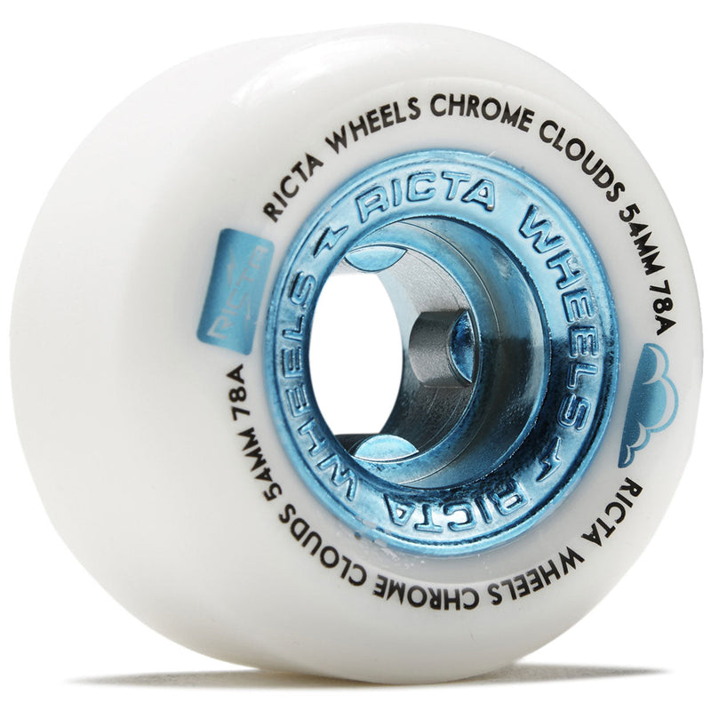 Ricta Chrome Clouds 78a Skateboard Wheels - Blue - 54mm