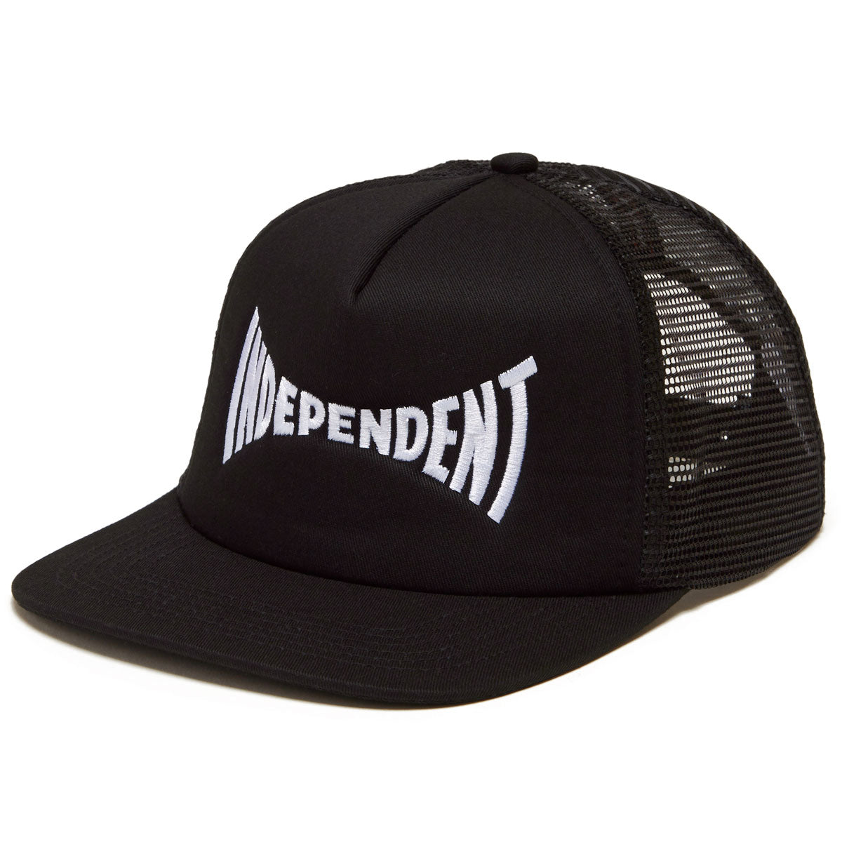 Independent Span Mesh Trucker High Profile Hat - Black image 1