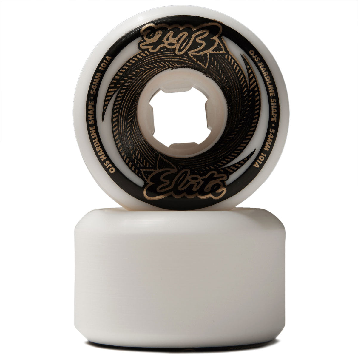 OJ Elite Hardline 101a Skateboard Wheels - White/Gold - 54mm image 2