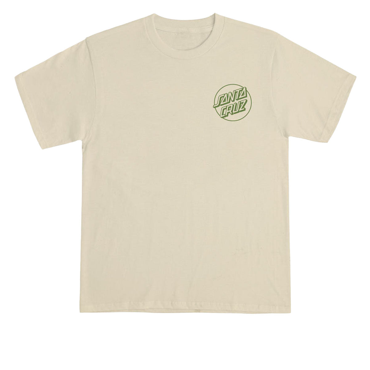 Santa Cruz Opus Dot T-Shirt - Cream/Green image 1