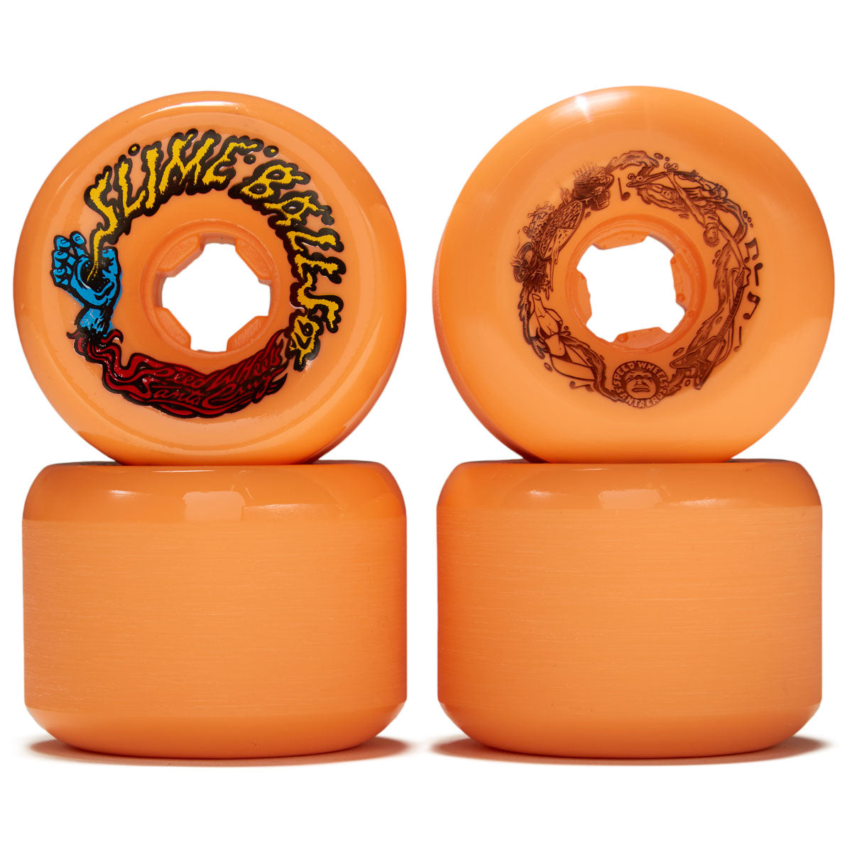 Slime Balls Vomits 97a Skateboard Wheels - Orange/Blue - 60mm image 2