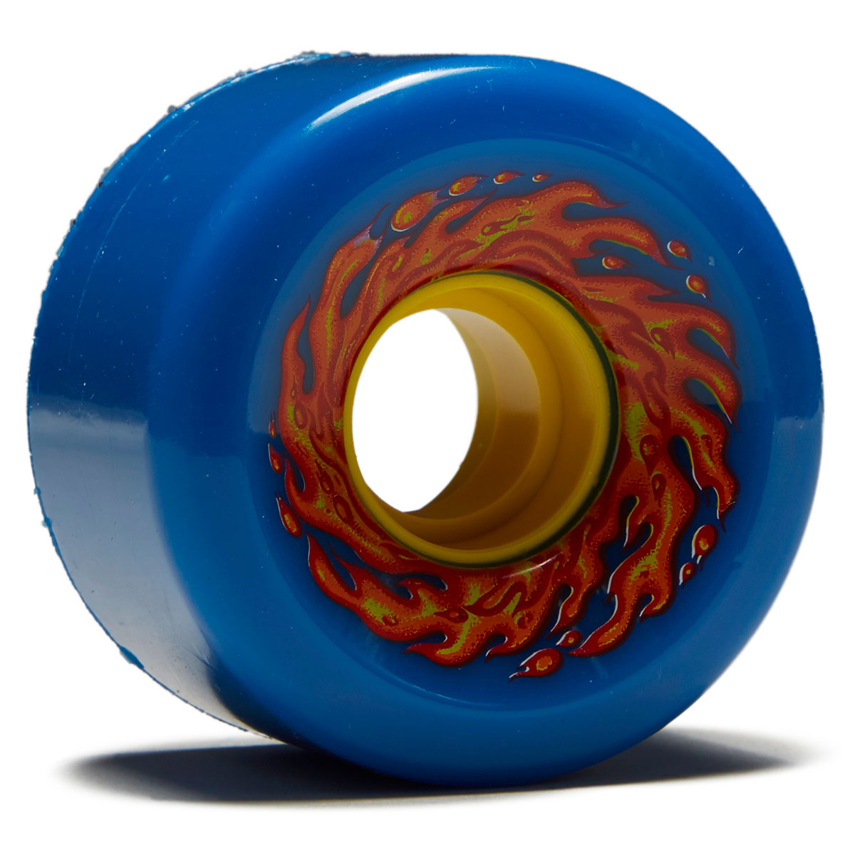 Slime Balls Flame OG Slime 78a Skateboard Wheels - Blue - 60mm image 1
