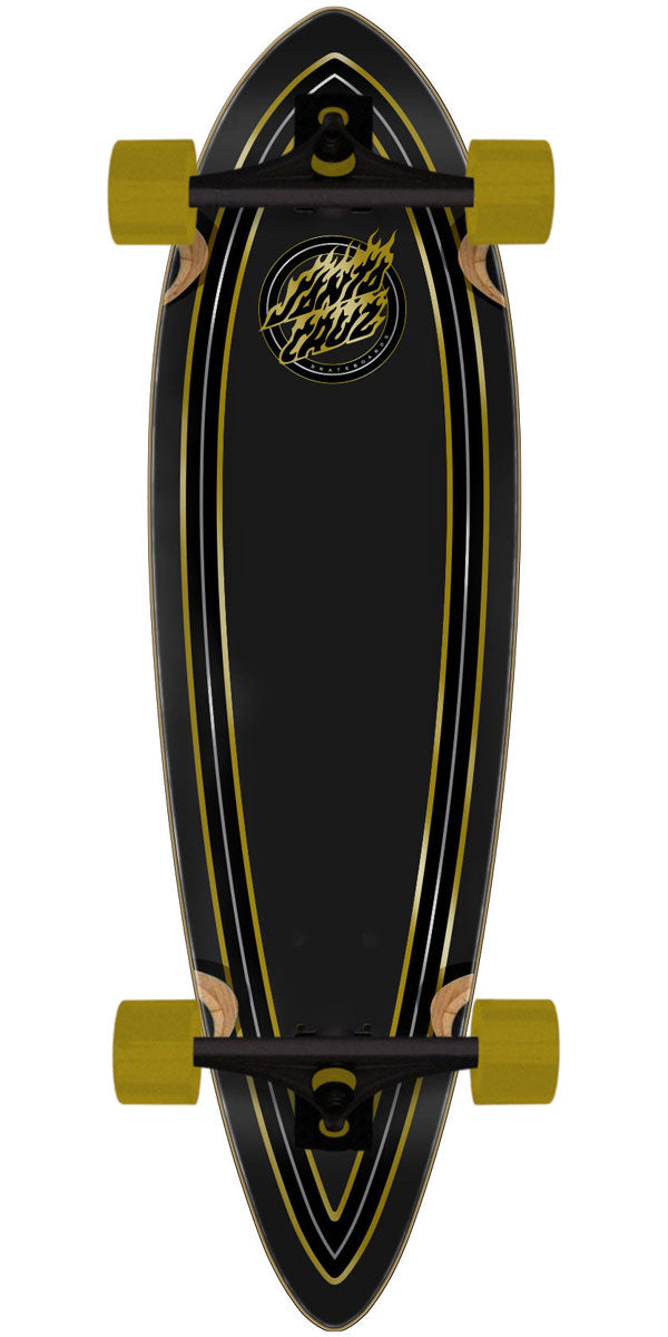 Santa Cruz Holo Flame Dot Pintail Pre-Built Longboard Complete image 1