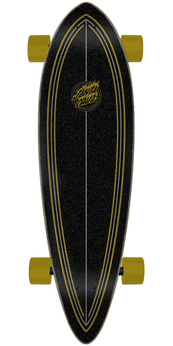 Santa Cruz Holo Flame Dot Pintail Pre-Built Longboard Complete image 2