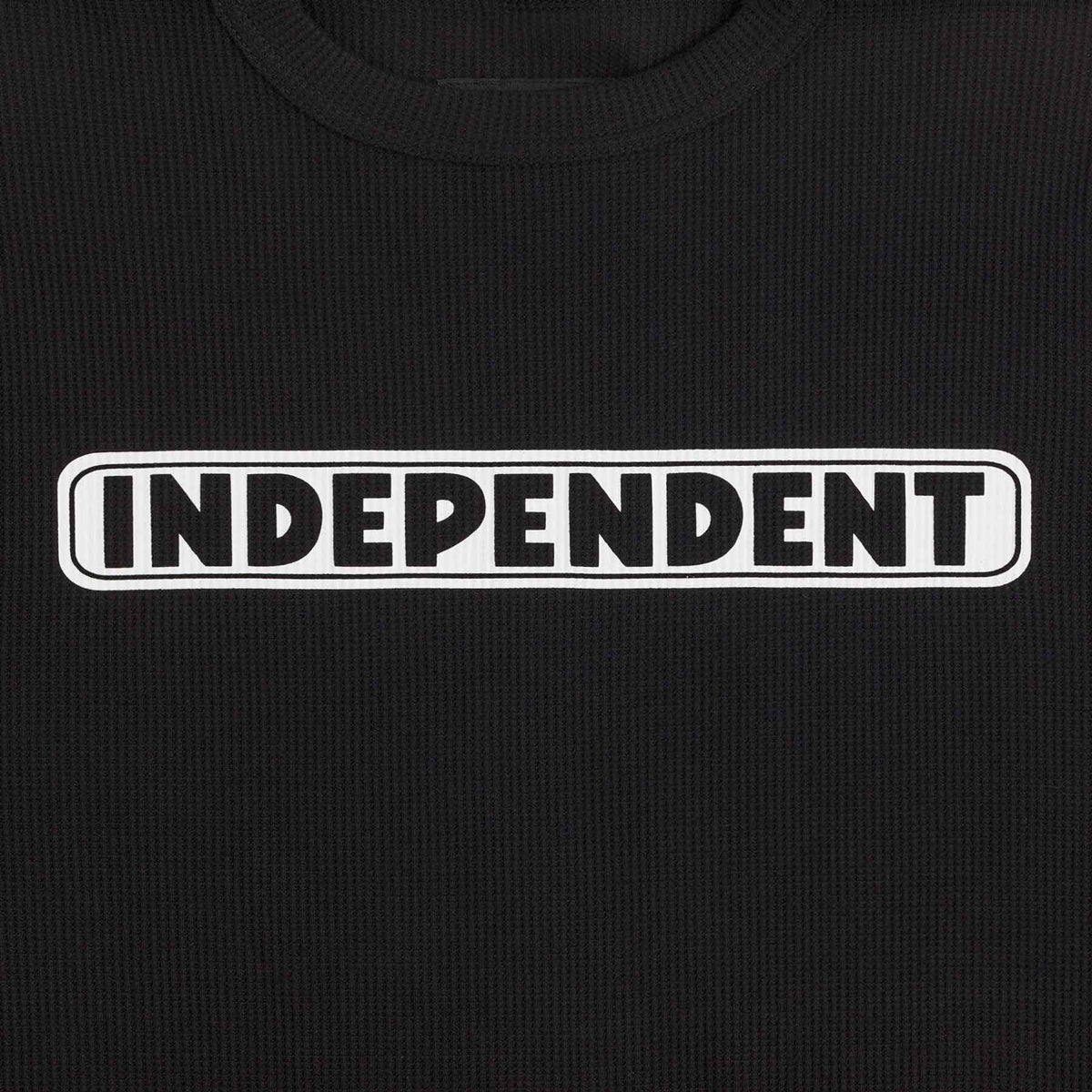 Independent Bar Logo Long Sleeve Thermal Shirt - Black image 2