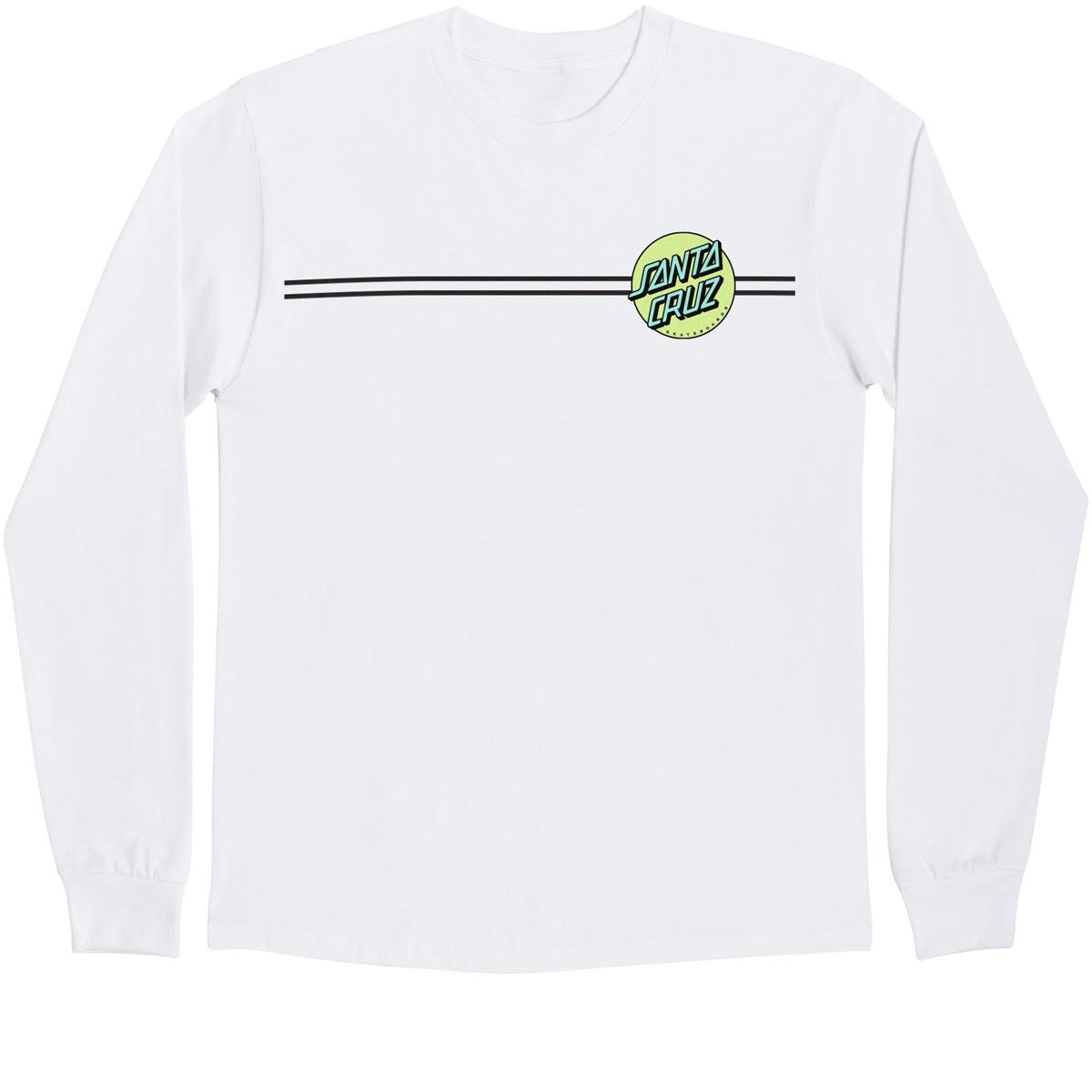 Santa Cruz Other Dot Long Sleeve T-Shirt - White/Lime image 1