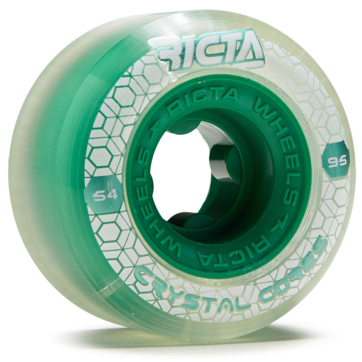 Ricta Crystal Cores Wide 95a Skateboard Wheels - Clear - 54mm image 1