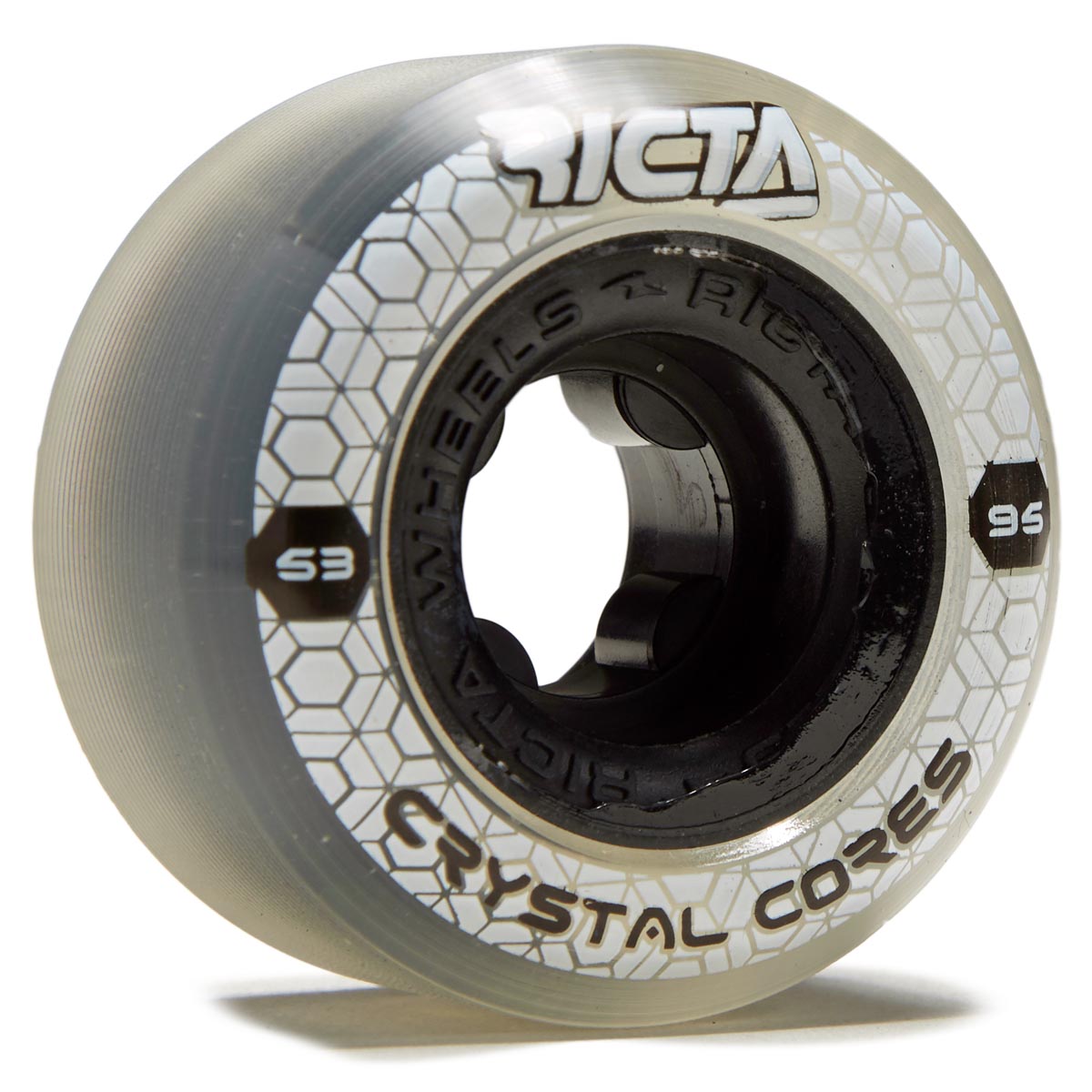 Ricta Crystal Cores Wide 95a Skateboard Wheels - Clear - 53mm image 1