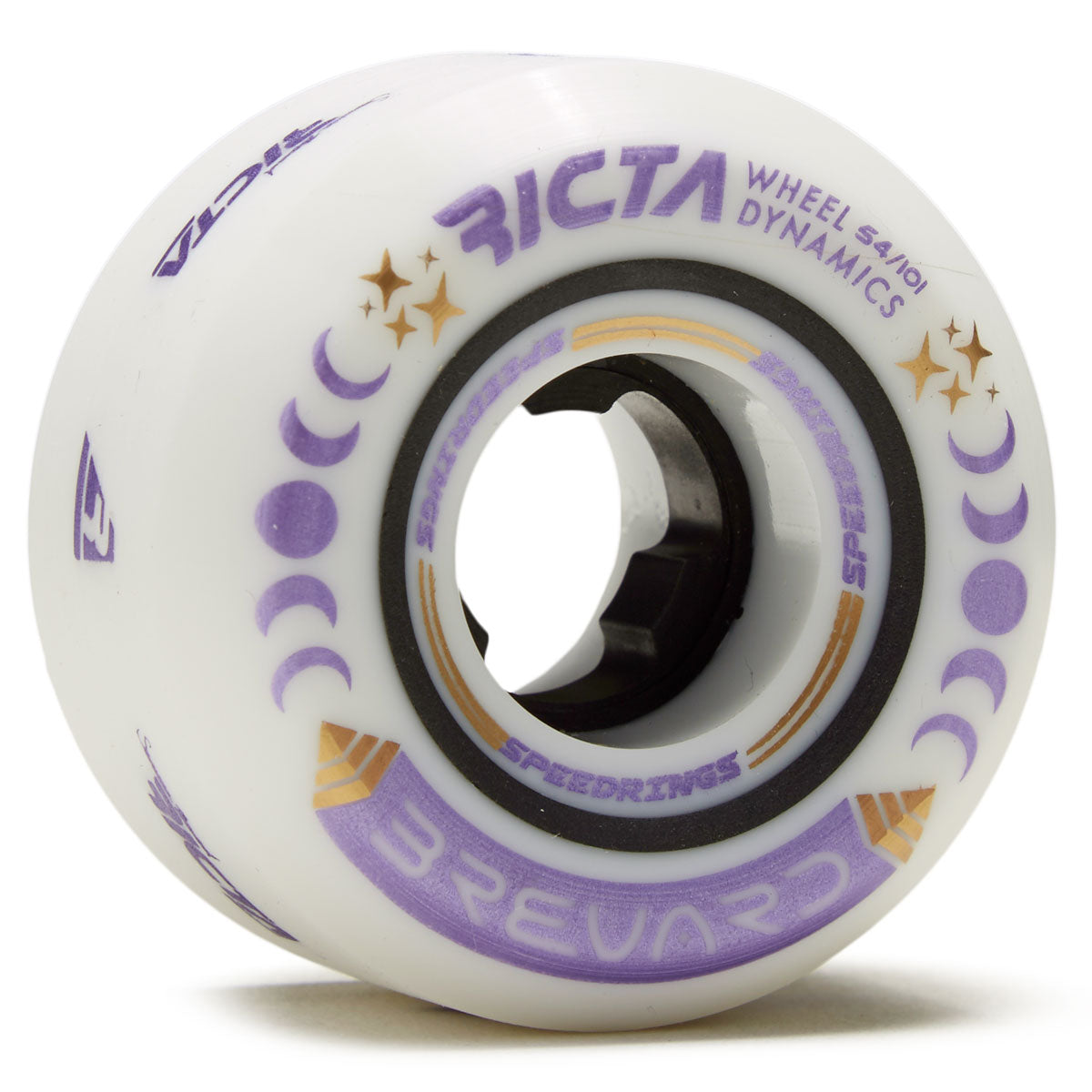 Ricta Brevard Speedrings Wide 101a Skateboard Wheels - White - 54mm image 1