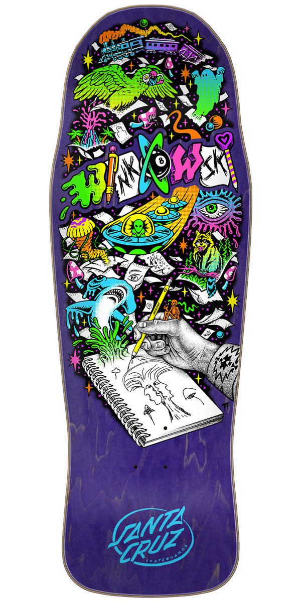 Santa Cruz Winkowski Sketchbook Shaped Skateboard Deck - 10.34