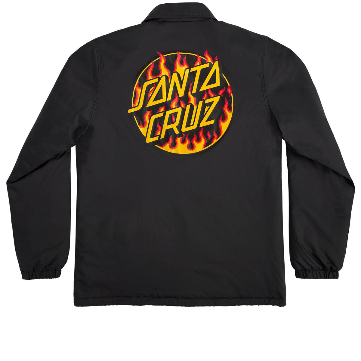 Santa Cruz x Thrasher Flame Dot Coach Jacket - Black image 2