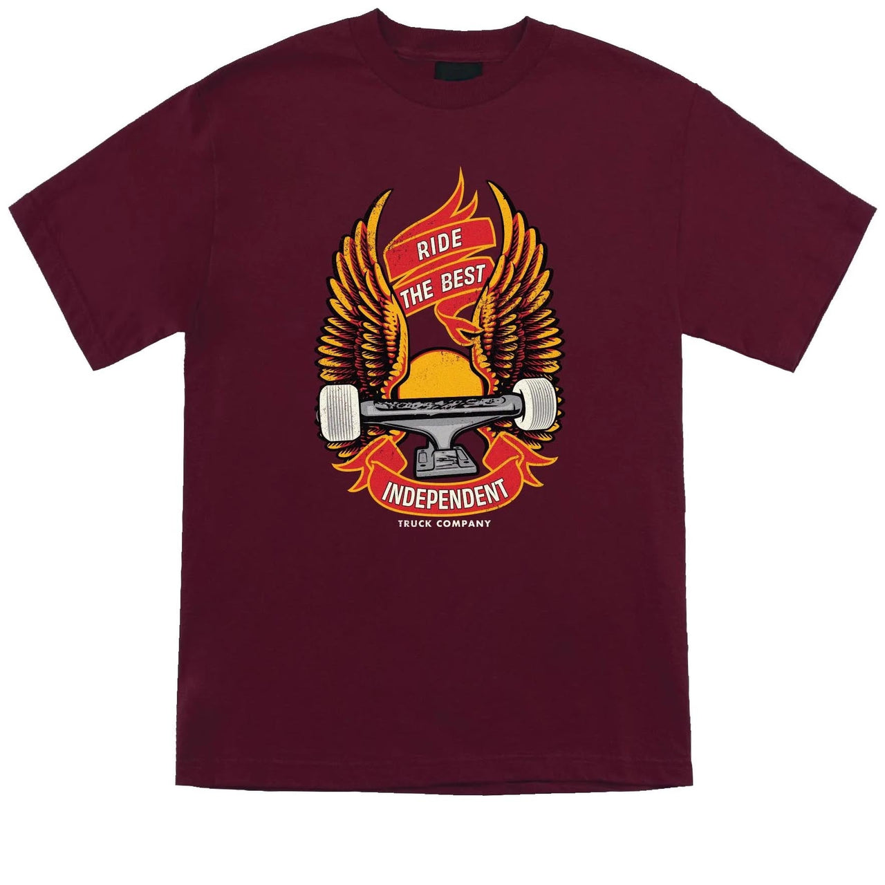 Independent Ride Free T-Shirt - Athletic Maroon image 1