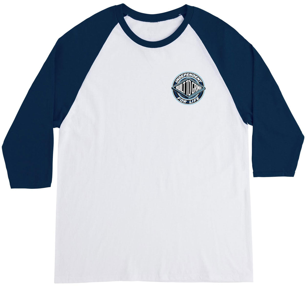 Independent For Life Clutch 3/4 Sleeve T-Shirt - White/Navy image 2