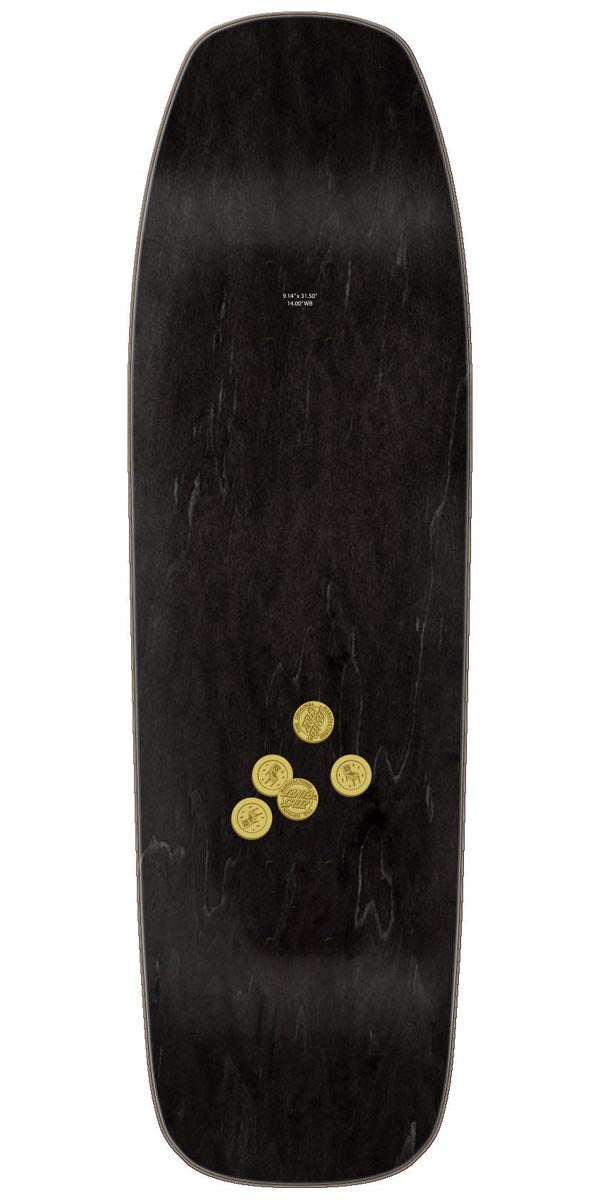 Santa Cruz Delfino Pinball Shaped Skateboard Deck - 9.14
