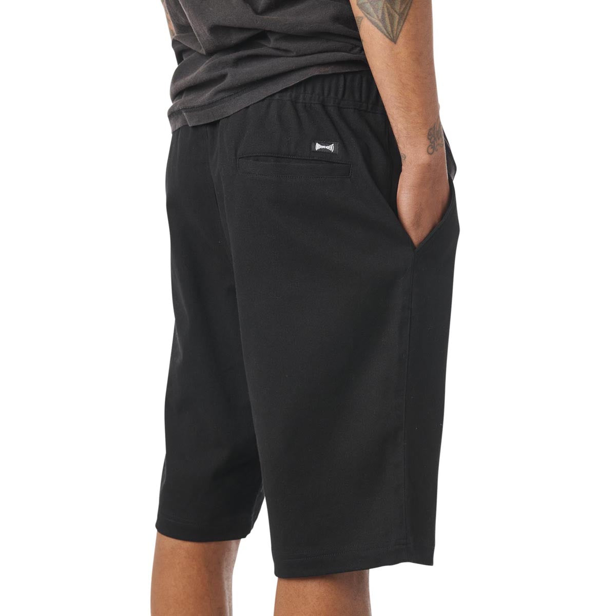 Independent Span Pull On Shorts - Black image 3