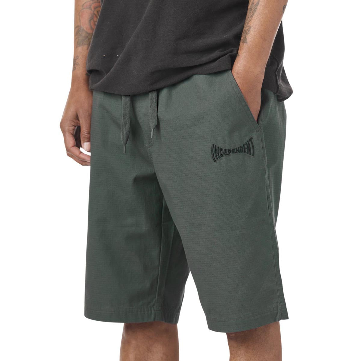 Independent Span Pull On Shorts - Military image 2