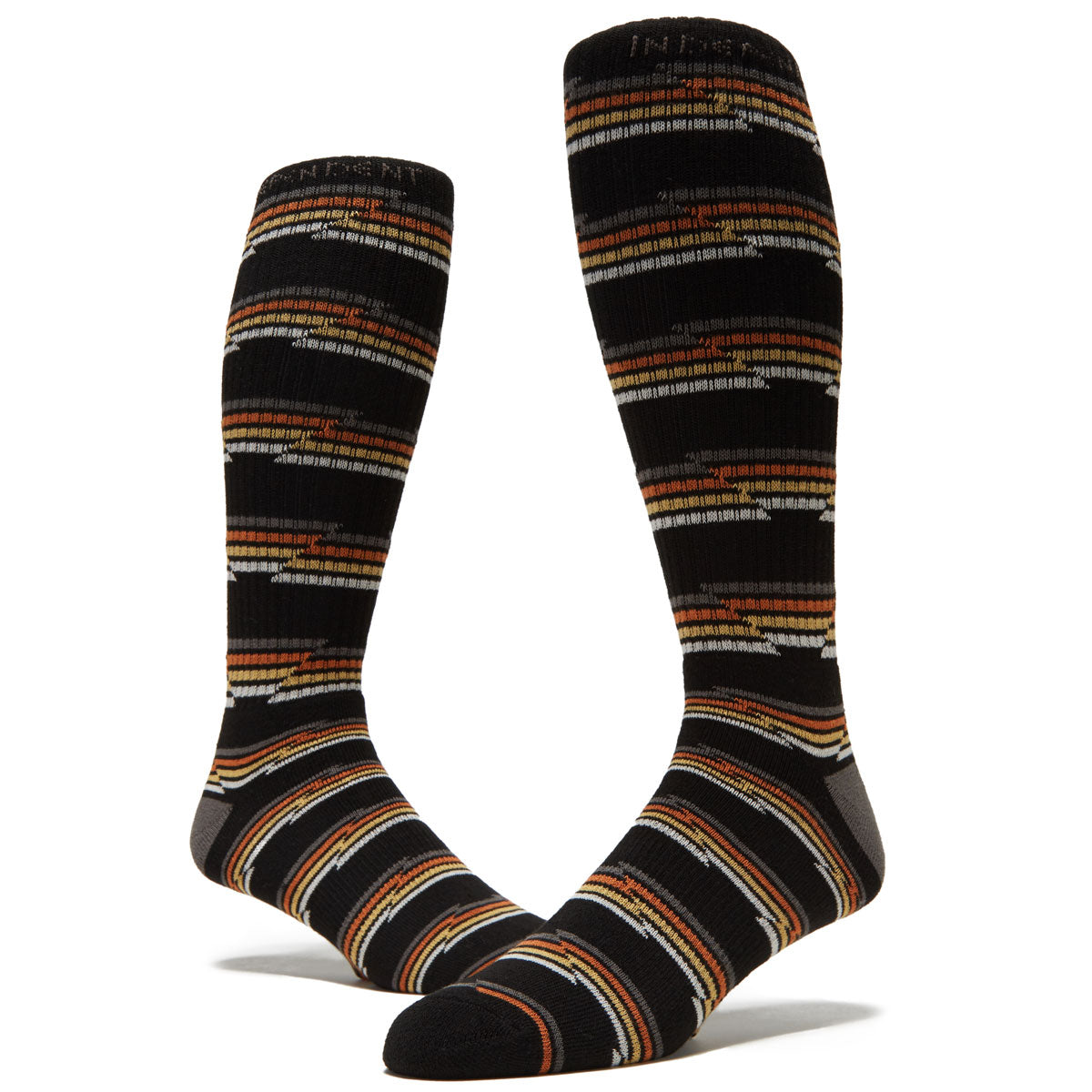 Independent Wired Mid Socks - Black Stripes image 2