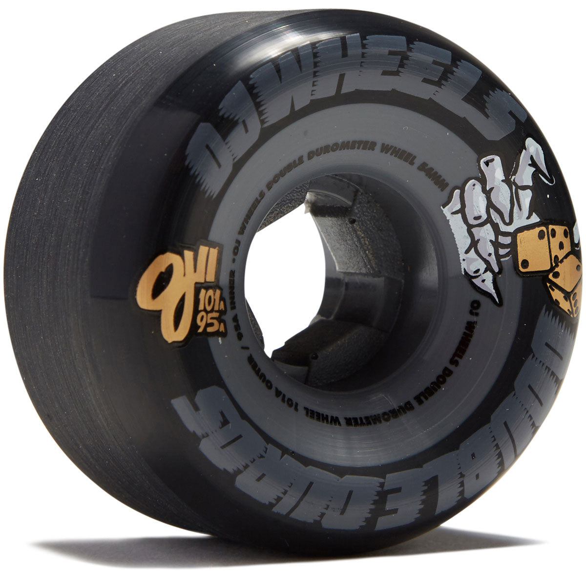 OJ Double Duro 101a/95a Skateboard Wheels - Black/Grey - 54mm image 1