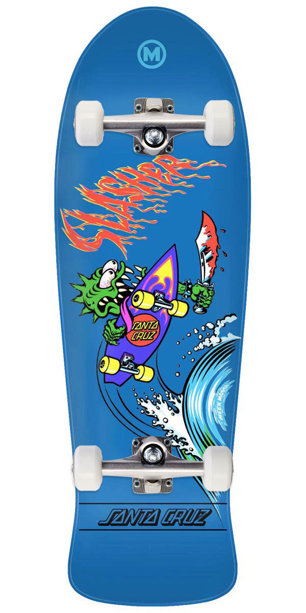Santa Cruz Meek OG Slasher Reissue Skateboard Complete - Blue - 10.10