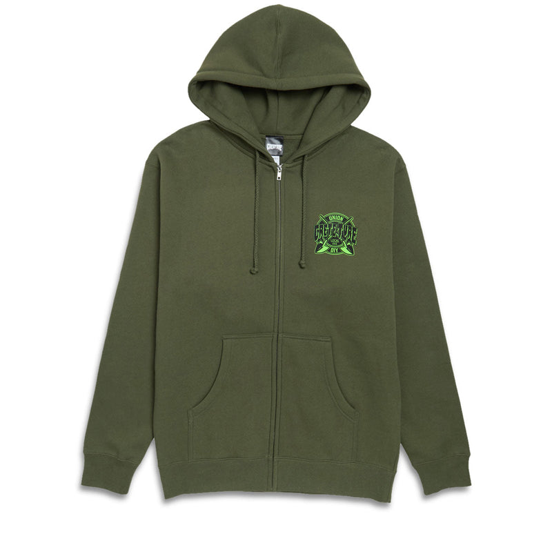 Creature Crete-Ture DIY Zip Hoodie - Army