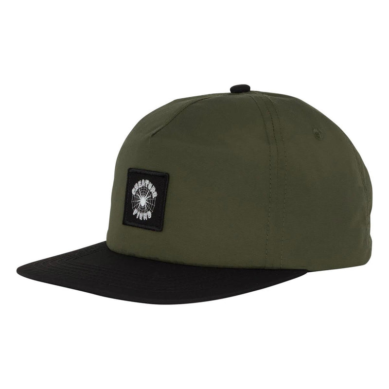 Creature Web Snapback Hat - Olive