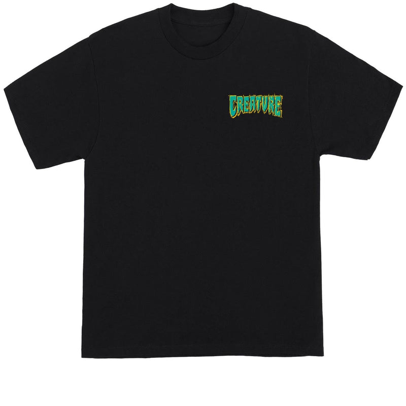Creature Logo Spill T-Shirt - Black