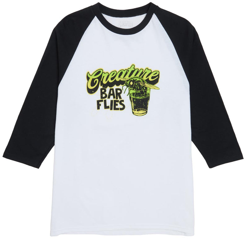 Creature Barfly 3/4 Sleeve T-Shirt - White/Black