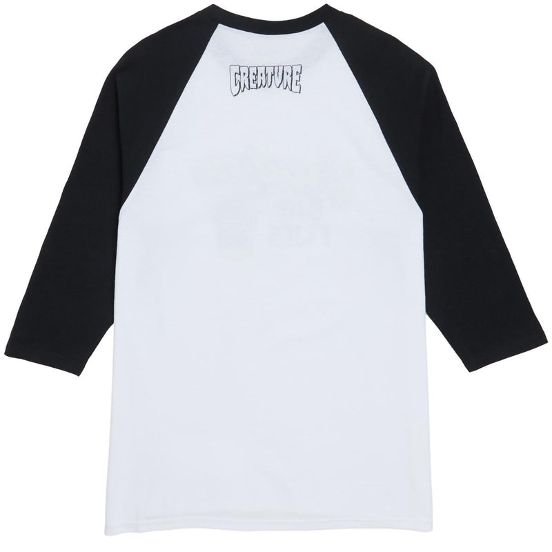 Creature Barfly 3/4 Sleeve T-Shirt - White/Black